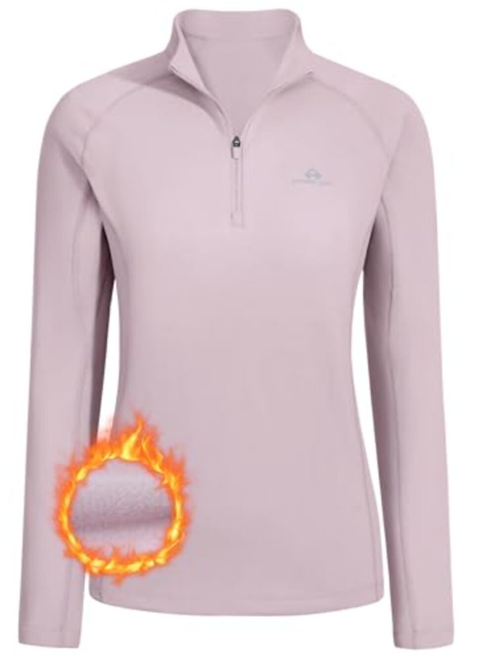 Women's Quarter Zip Fleece Pullover Long Sleeve Athletic Workout Hiking Top